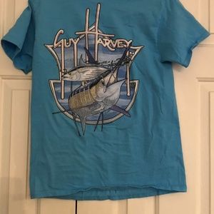 Guy Harvey Adult Small Light Blue Tshirt